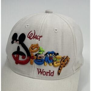 Vintage Disney World Mickey Mickey Mouse Hat Retro Embroidered Characters